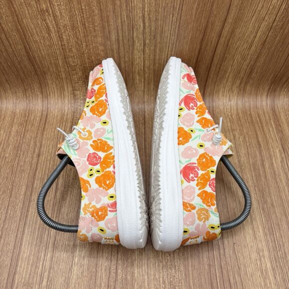 Hey Dude Wendy Watercolor Floral Petal Pink Multi Women’s Size 8 Sneakers - Picture 5 of 8